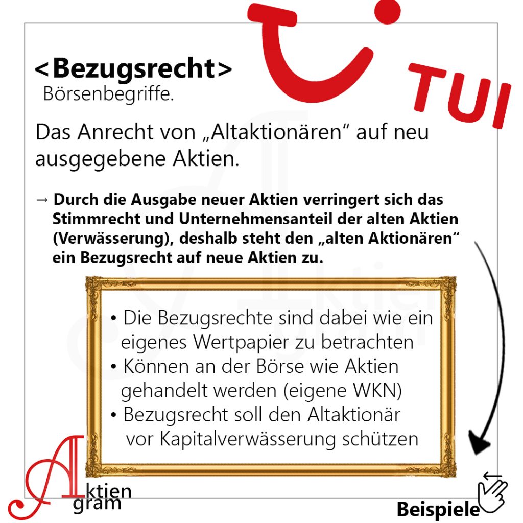 Bezugsrecht TUI