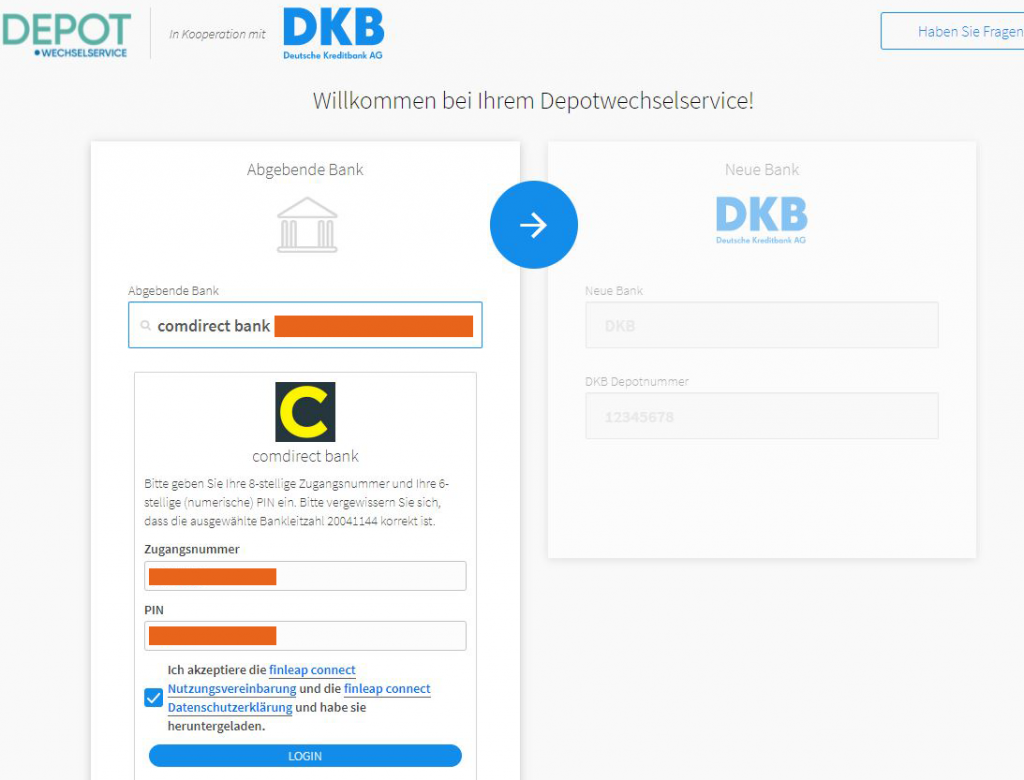 DKB Depotübertrag Anleitung Aktiengram