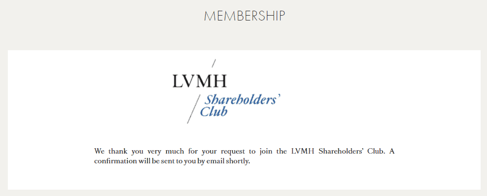 Club des actionnaires - LVMH