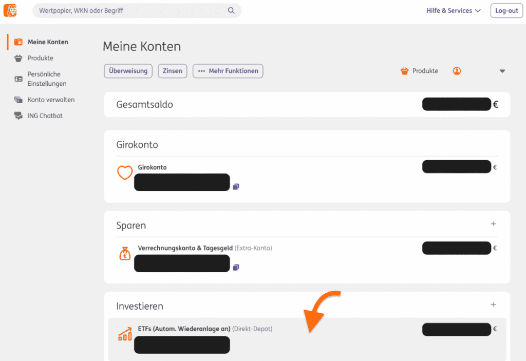 ETF Sparplan bei ING