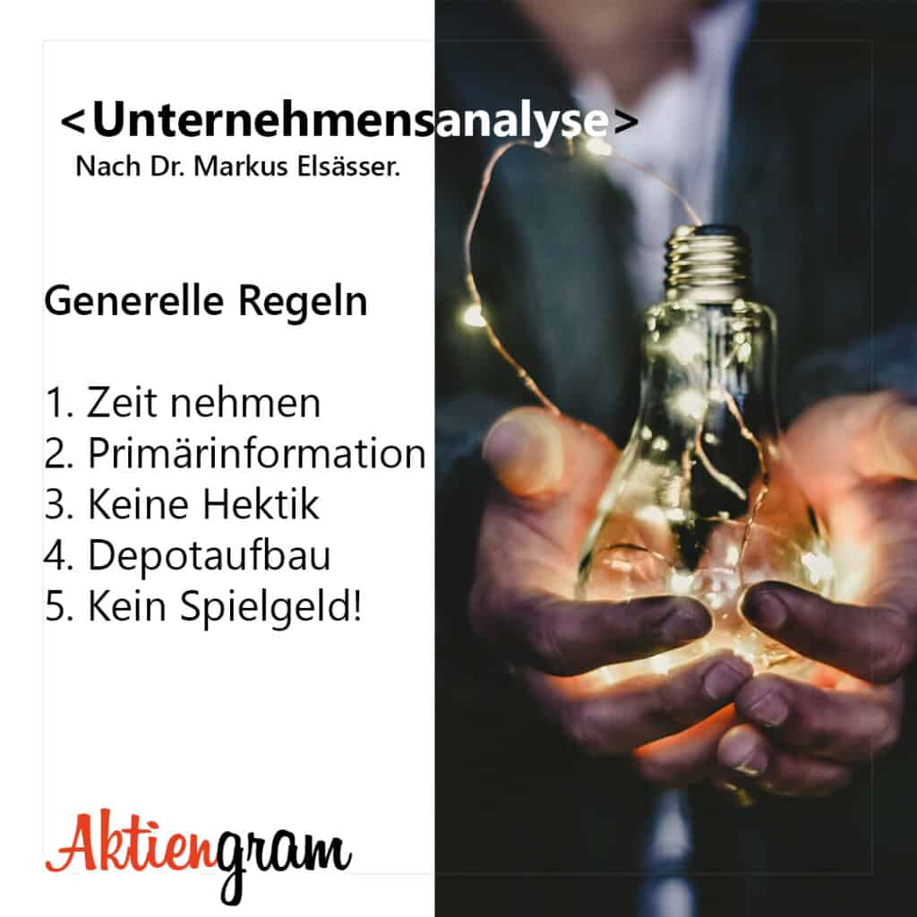 Unternehmensanalyse nach Dr. Markus Elsässer