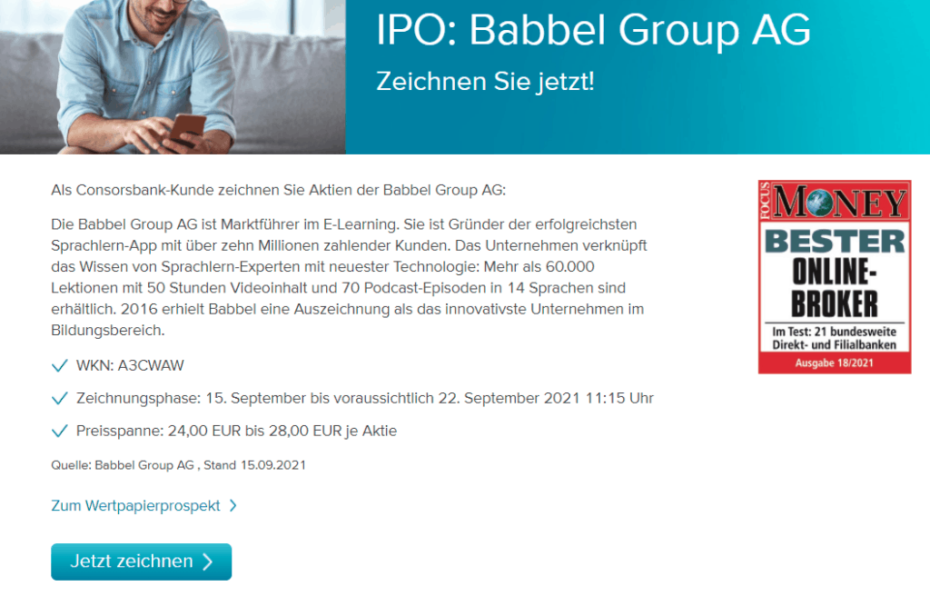 Babbel geht an die Börse