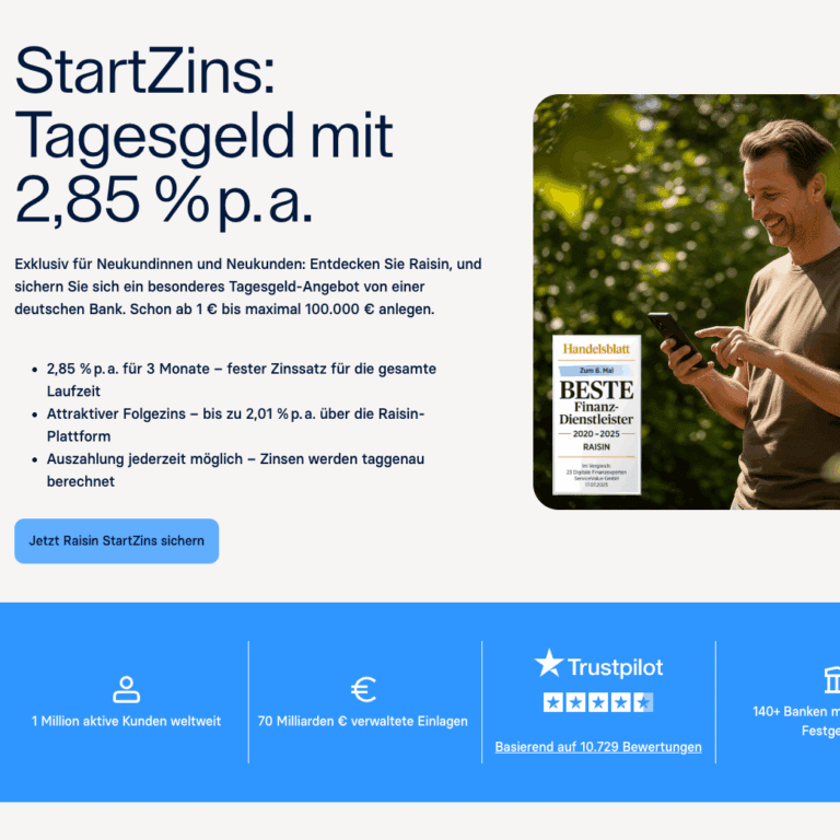 Erfahungsbericht Raisin + Bonus