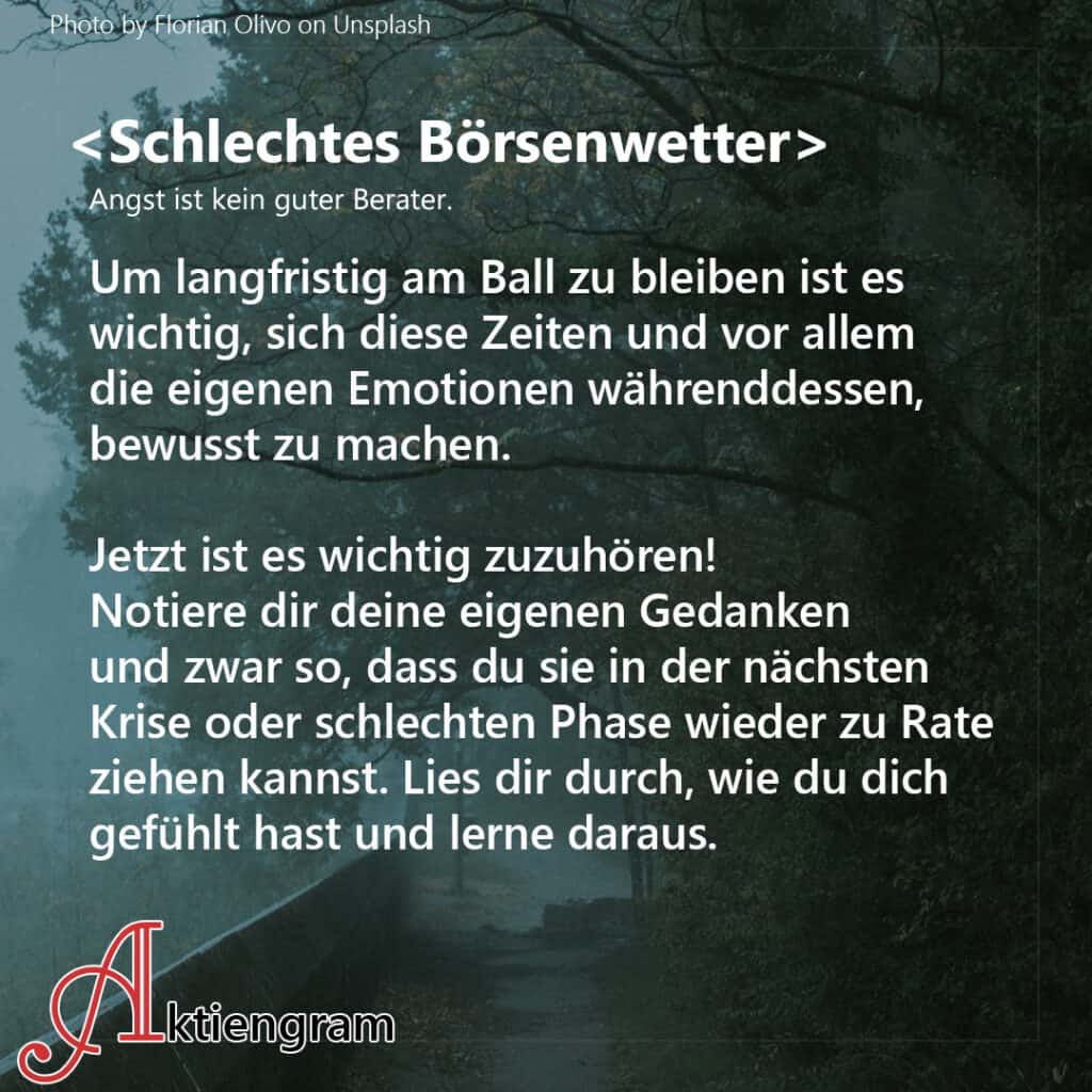 Schlechtes Börsenwetter
