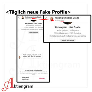 Täglich neue Fake Profile