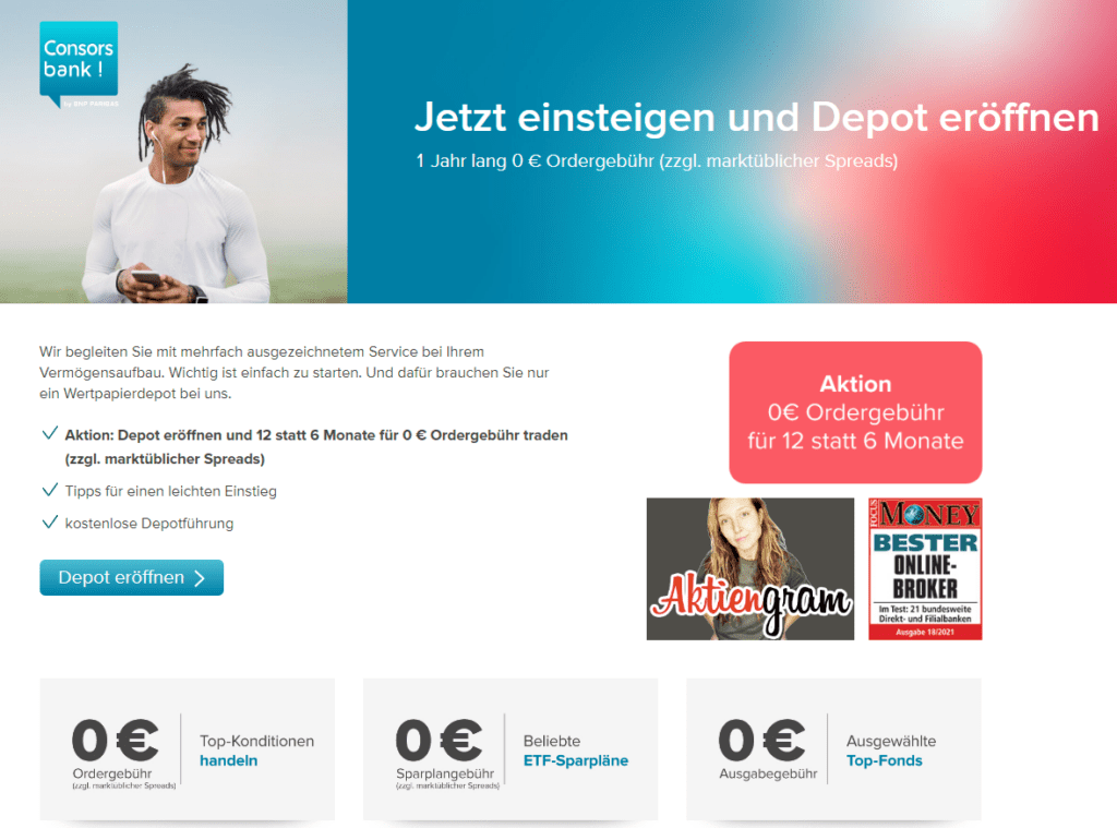 Einsteiger Depot ohne Ordergebühren