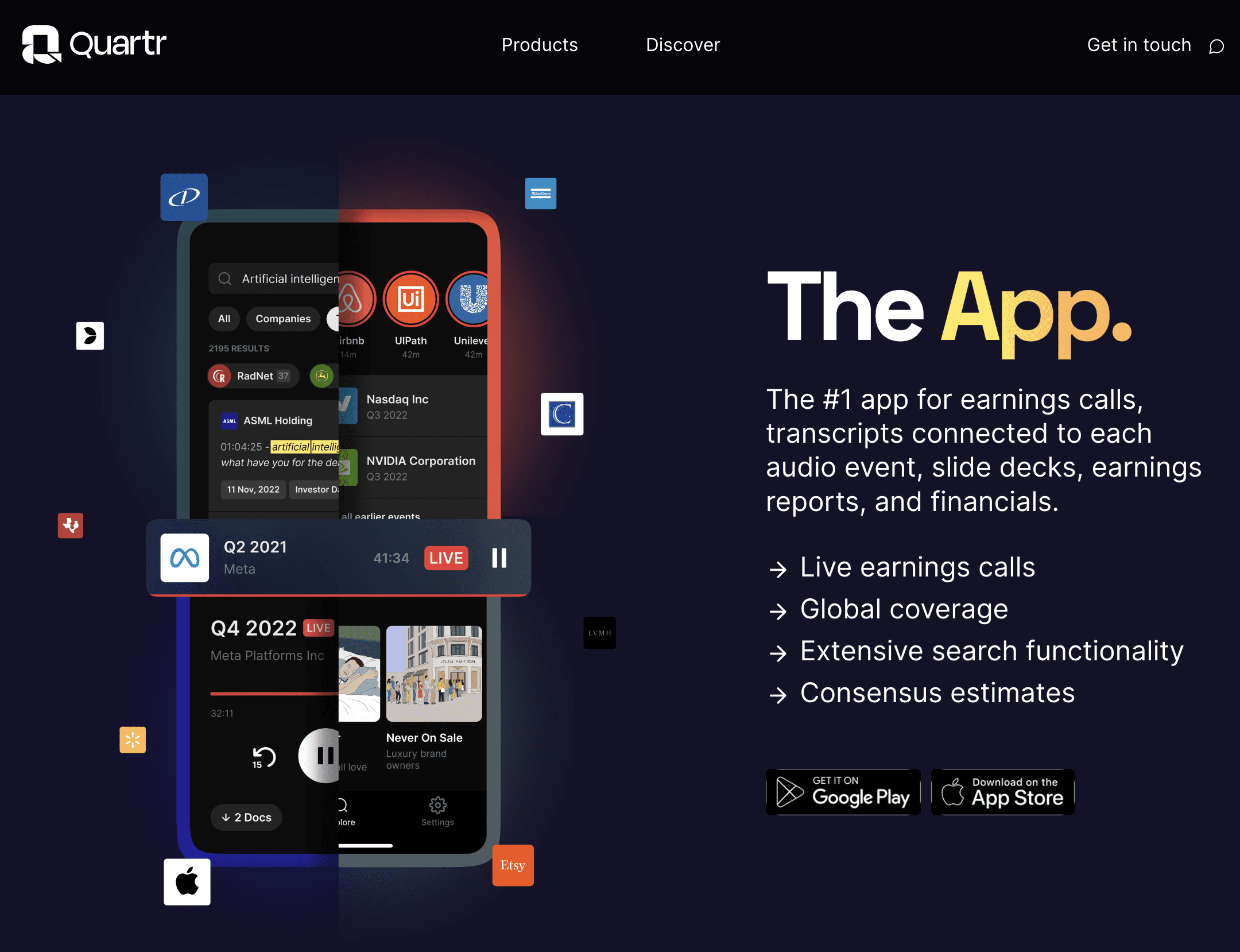 Quartr: Earnings, Transkripte & Finanzdaten per App | Aktiengram