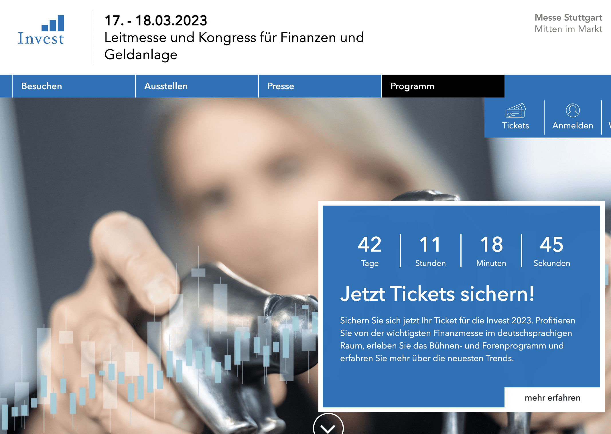 Gratis Ticket für die Invest 2023