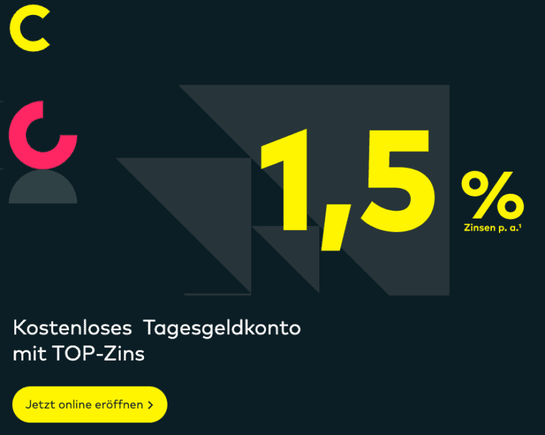 comdirect Tagesgeld: 1,5 % Zinsen bis auf weiteres