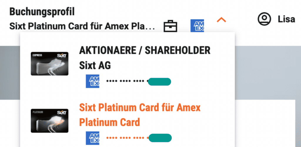 Sixt Shareholder und Platinum AMEX