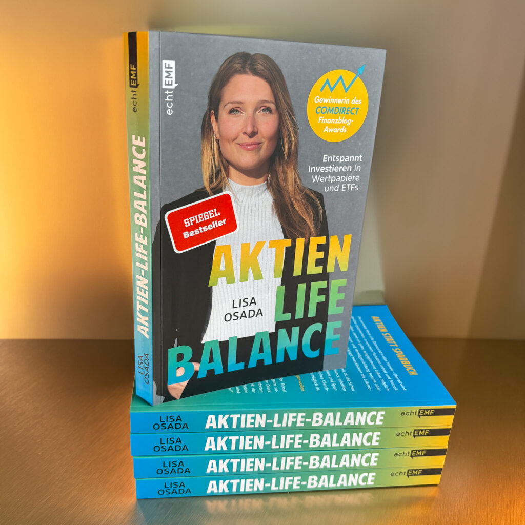 Aktien-Life-Balance Bücher Stapel