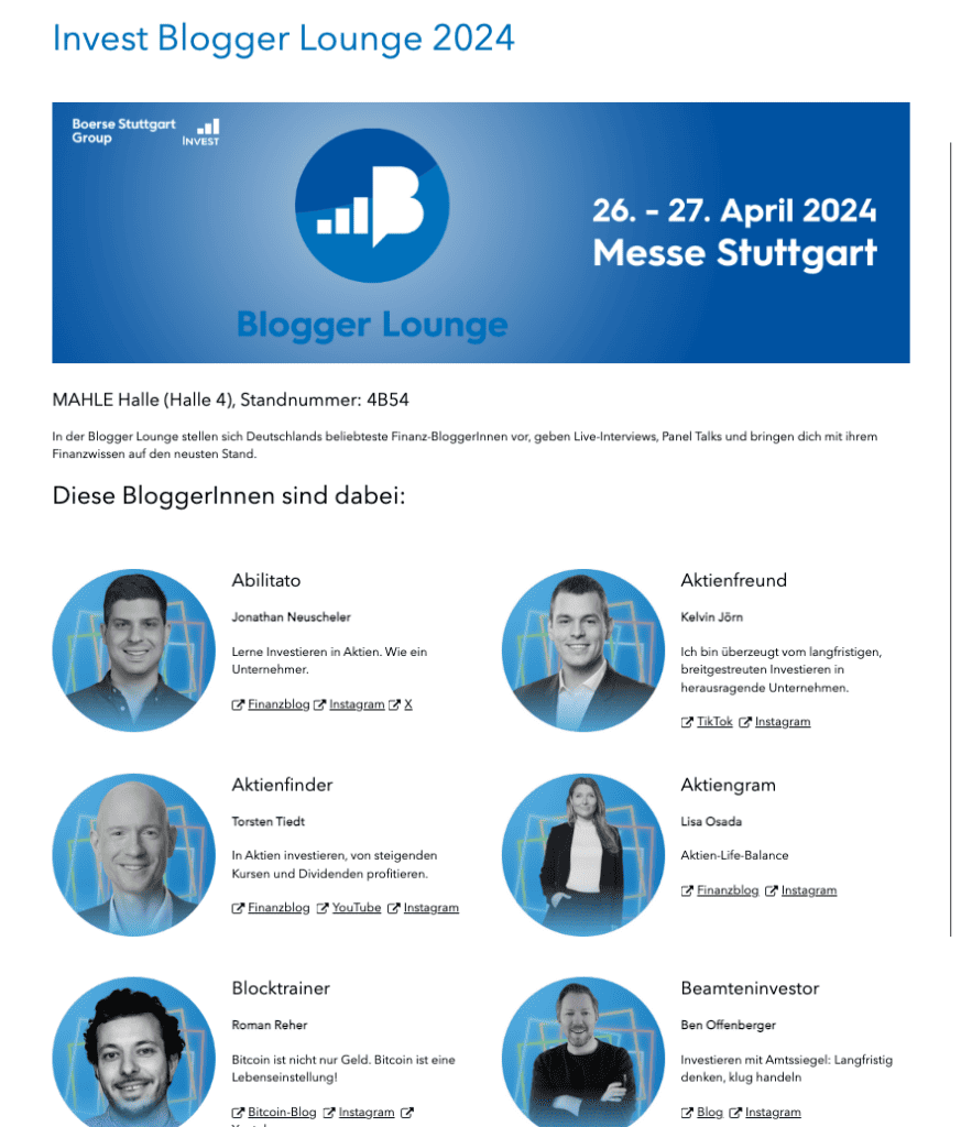 Invest 2024 Bloggerlounge