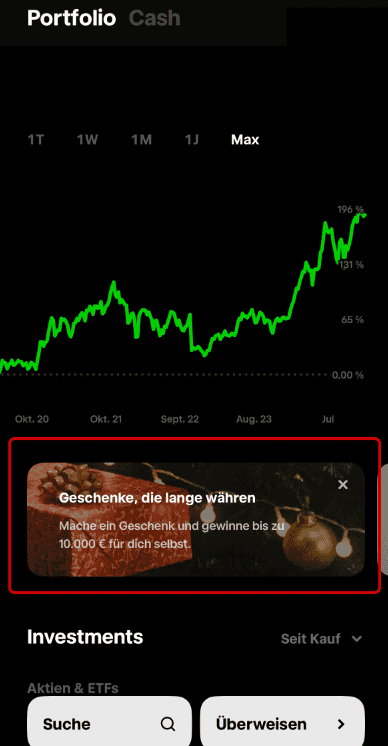 Aktien verschenken mit Trade Republic