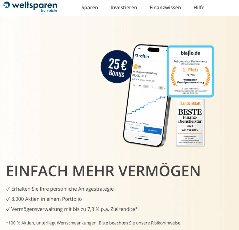 Erfahrungsbericht Raisin Robo Advisor