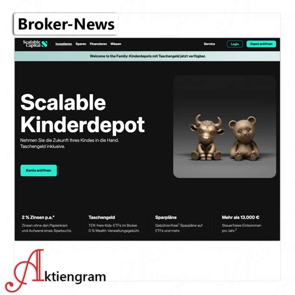 Scalable startet Kinderdepots mit ETF-Gebührenvorteil