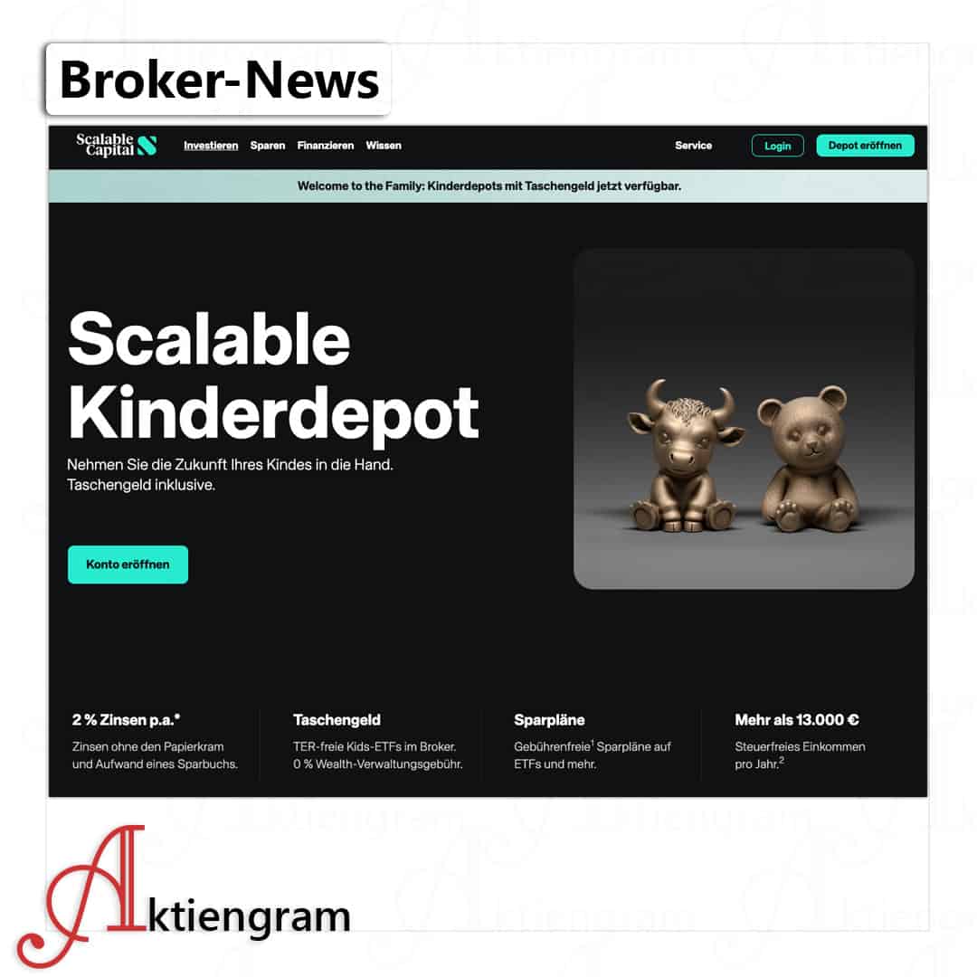 Scalable startet Kinderdepots mit ETF-Gebührenvorteil