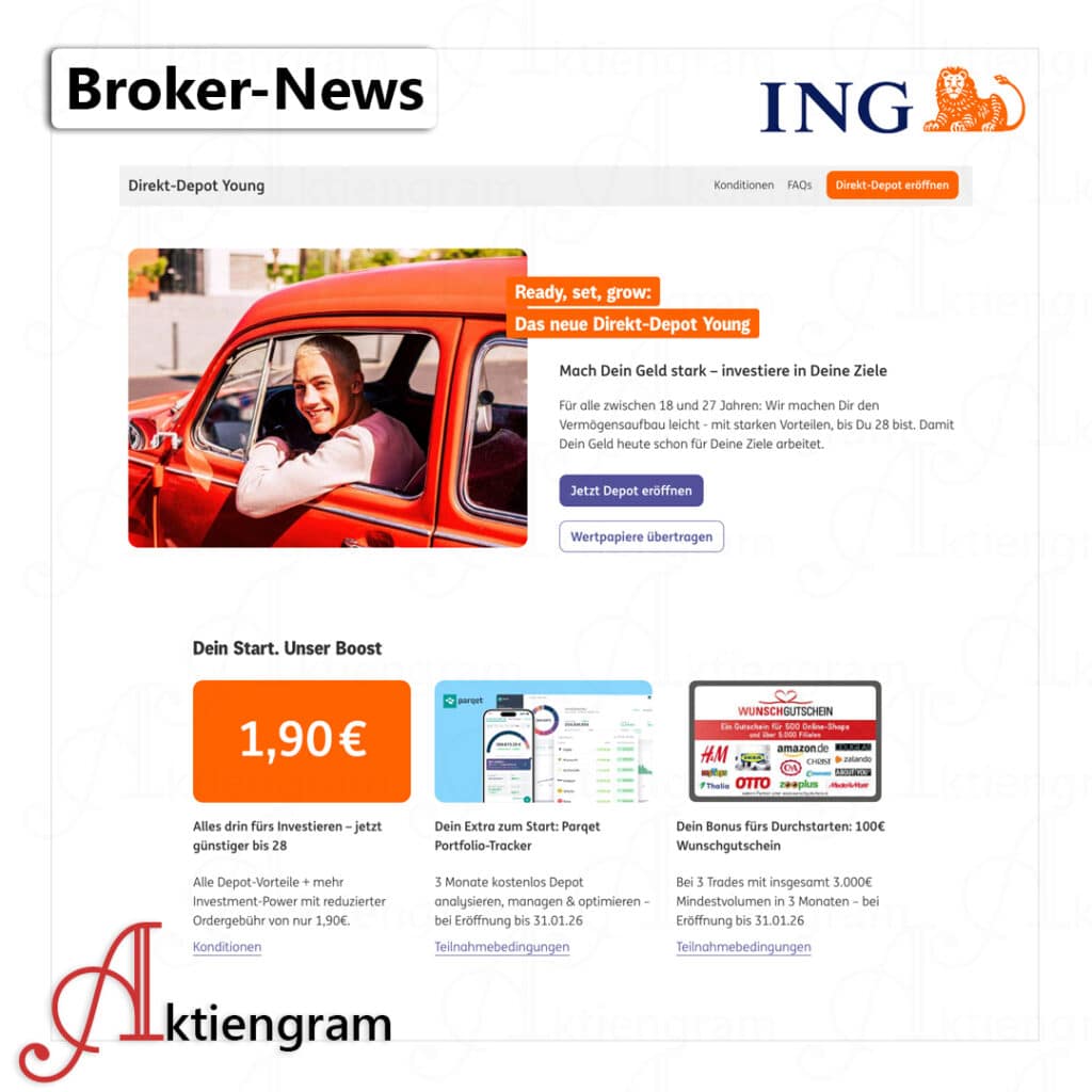 ING startet Direkt-Depot Young