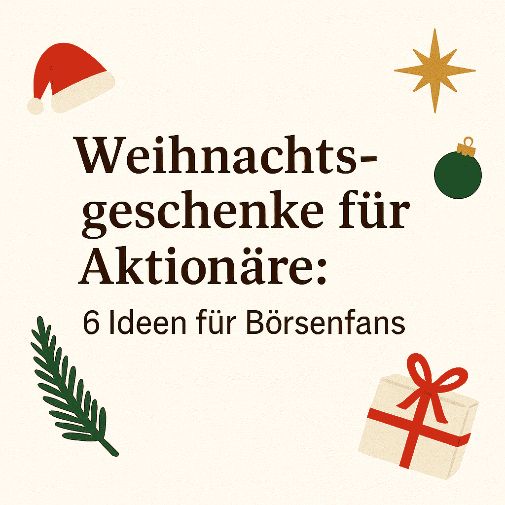 Weihnachtsgeschenke für Aktionäre: 6 Ideen für Börsenfans