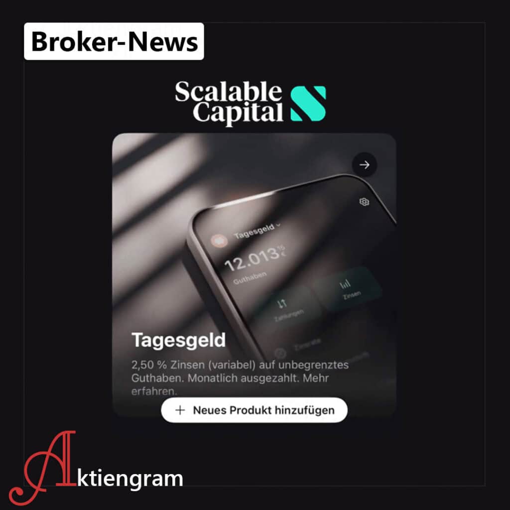 Scalable Capital startet Tagesgeld