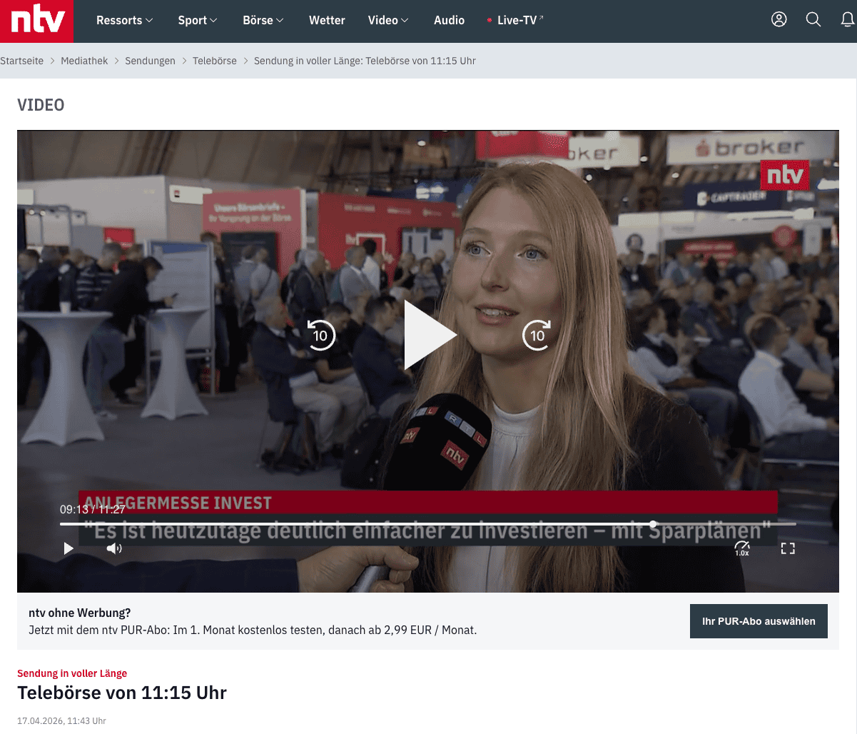 ntv Telebörse
