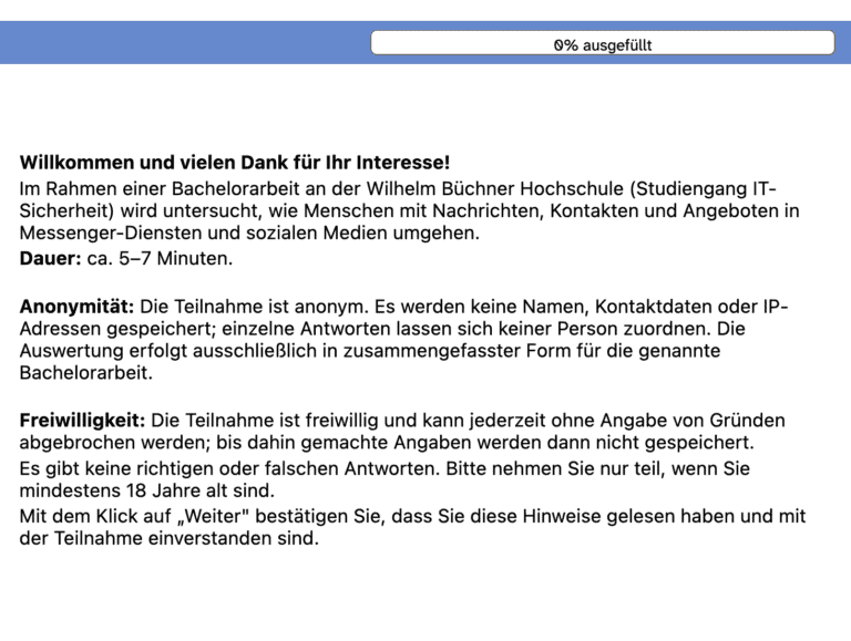 5 Minuten für meine Bachelorarbeit