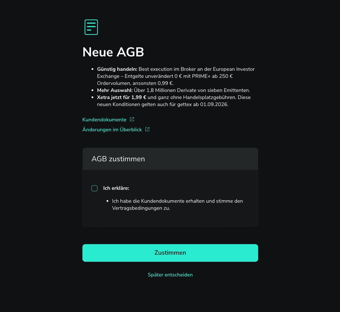 Scalable Capital: Neue AGB – Xetra günstiger & was sich sonst ändert