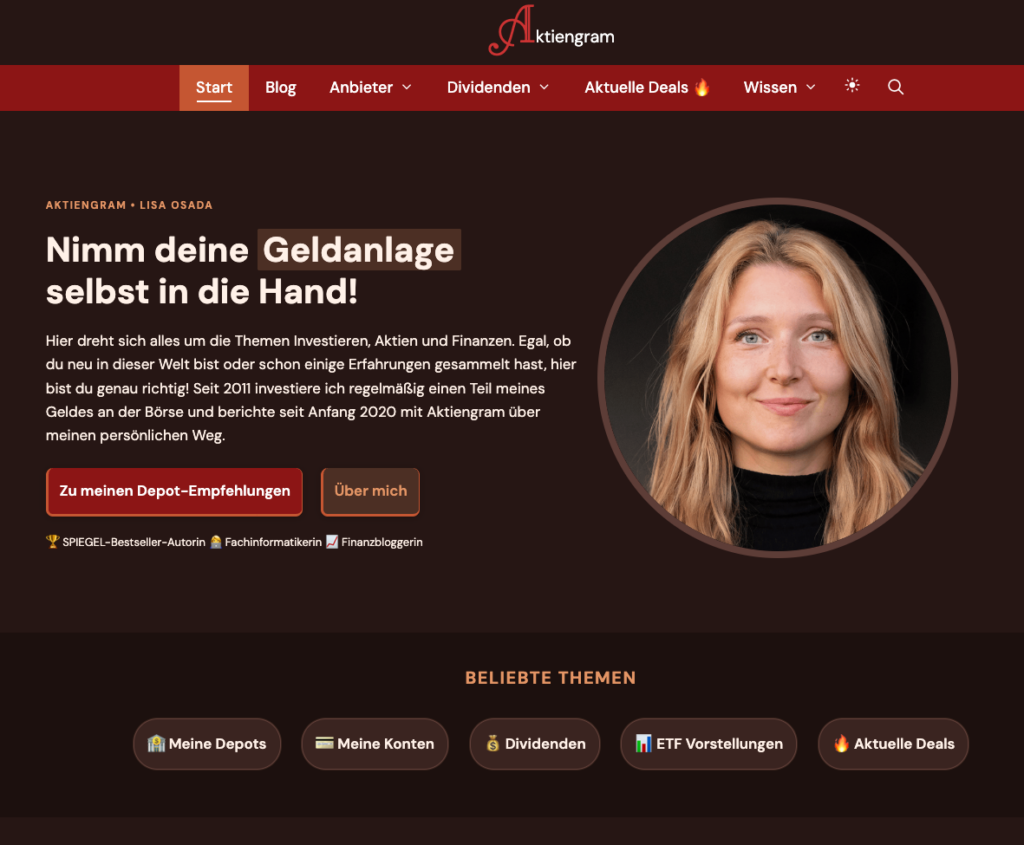 Darkmode für Aktiengram