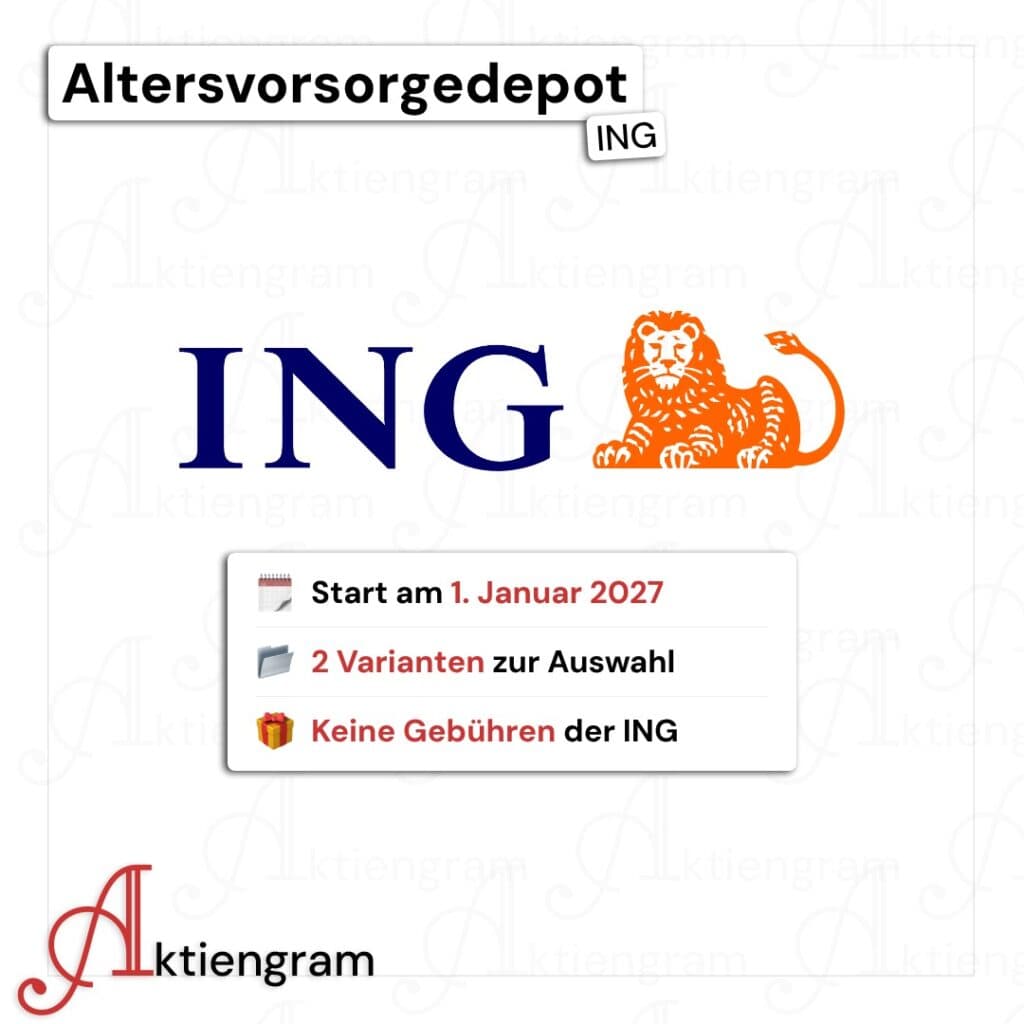 ING Altersvorsorgedepot: Start am 1. Januar 2027, 2 Varianten, keine Gebühren der ING