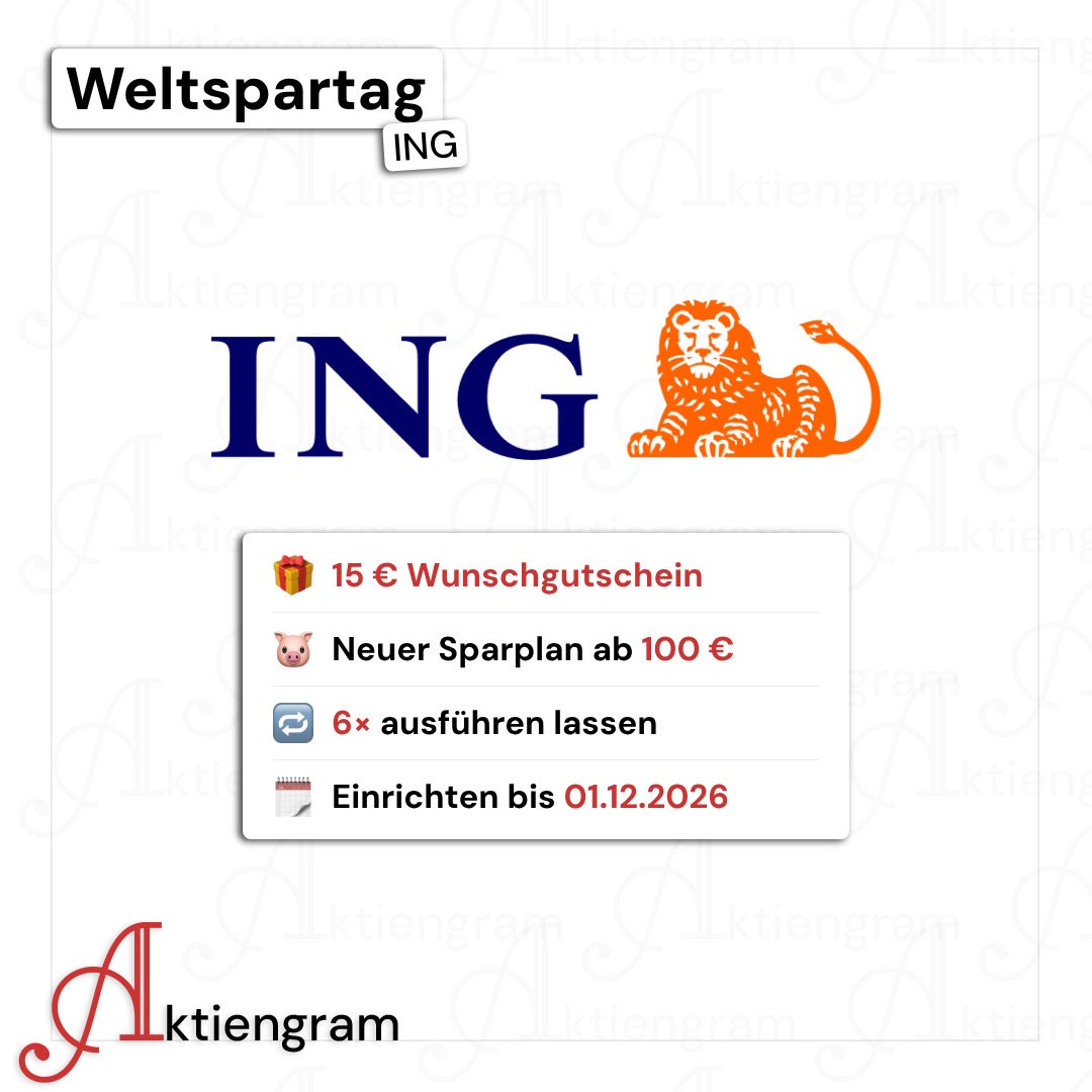 15€ Wunschgutschein von der ING zum Weltspartag